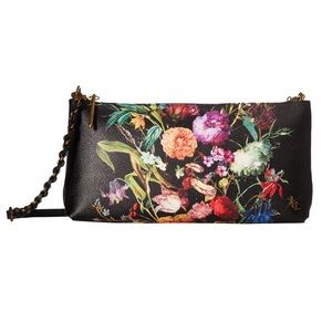 Elliot Lucca Artisan 3 Way Black Autumn Floral Botanica Demi Clutch Crossbody